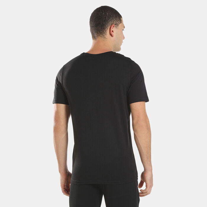PUMA Men's Classics Metallic Logo Tee Black image number 1