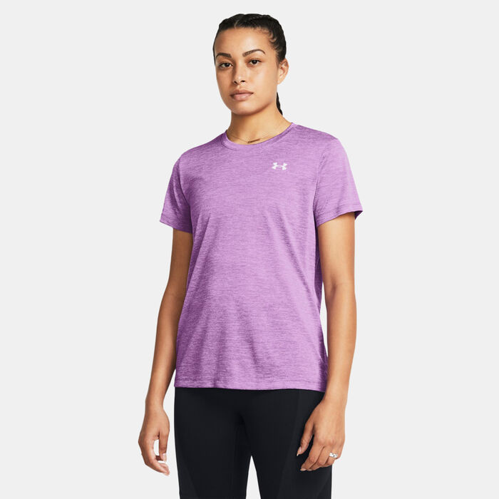 Under Armour Women's UA Tech Twist Training T-Shirt Purple image number 0