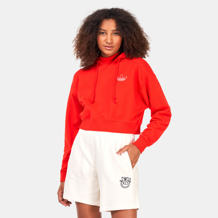 adidas Originals Women's Hoodie Red adidas Originals Women's Hoodie Red image number 0