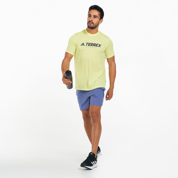 adidas Men's Terrex Primeblue Trail Functional Logo T-Shirt yellow adidas Men's Terrex Primeblue Trail Functional Logo T-Shirt yellow image number 2