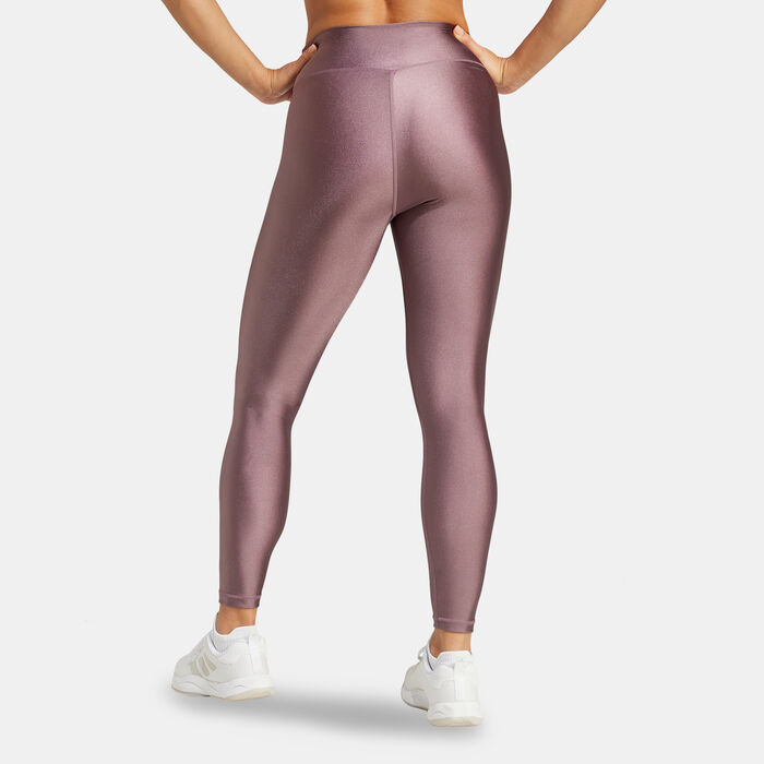 adidas Women's Optime Essentials Shine 7/8 Training Leggings Brown image number 1