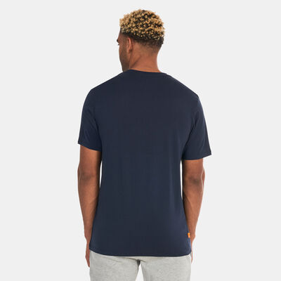 Timberland Men's Linear Logo Non-Ringer T-Shirt Blue