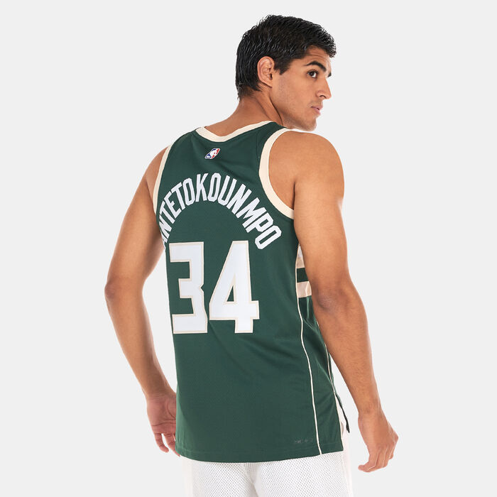 Nike Men's Dri-FIT NBA Swingman Milwaukee Bucks Icon Edition Jersey - 2022/23 Green Nike Men's Dri-FIT NBA Swingman Milwaukee Bucks Icon Edition Jersey - 2022/23 Green image number 1