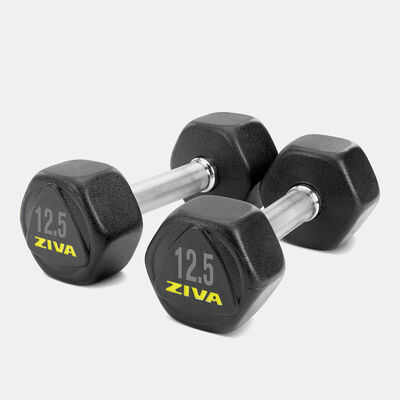ZIVA Performance Hexagon Steel Dumbbell - 12.5kg (1 Pair) Multi ZIVA Performance Hexagon Steel Dumbbell - 12.5kg (1 Pair) Multi