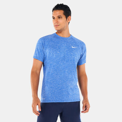 Nike Swim Men's Heathered Hydroguard Swimming Shirt Blue Nike Swim Men's Heathered Hydroguard Swimming Shirt Blue