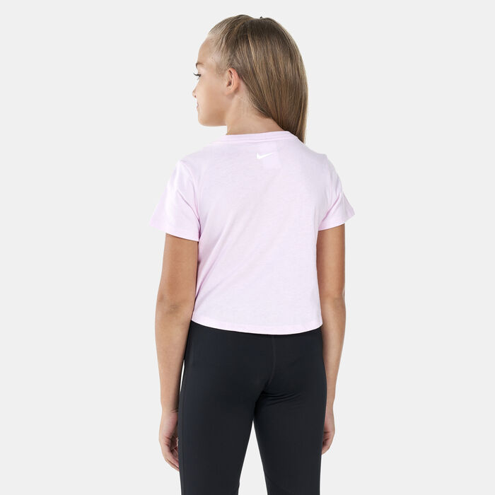 Nike Kids' Sportswear Cropped T-Shirt (Older Kids) Pink Nike Kids' Sportswear Cropped T-Shirt (Older Kids) Pink image number 1