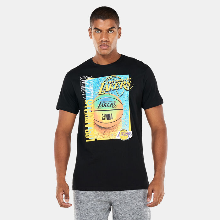 New Era Men's NBA LA Lakers Hoop Graphic T-Shirt Black New Era Men's NBA LA Lakers Hoop Graphic T-Shirt Black image number 0