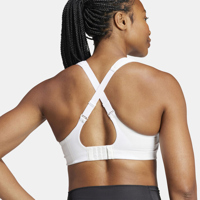 adidas Women's TLRD Impact Training High-Support Sports Bra White adidas Women's TLRD Impact Training High-Support Sports Bra White image number 4