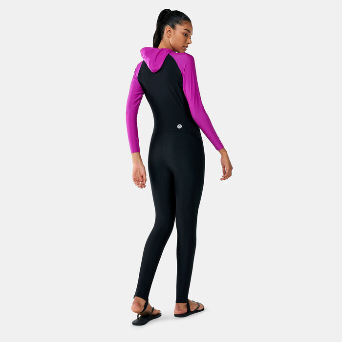 Speedo Women's Modest Essential Swimming Jumpsuit Black image number 1