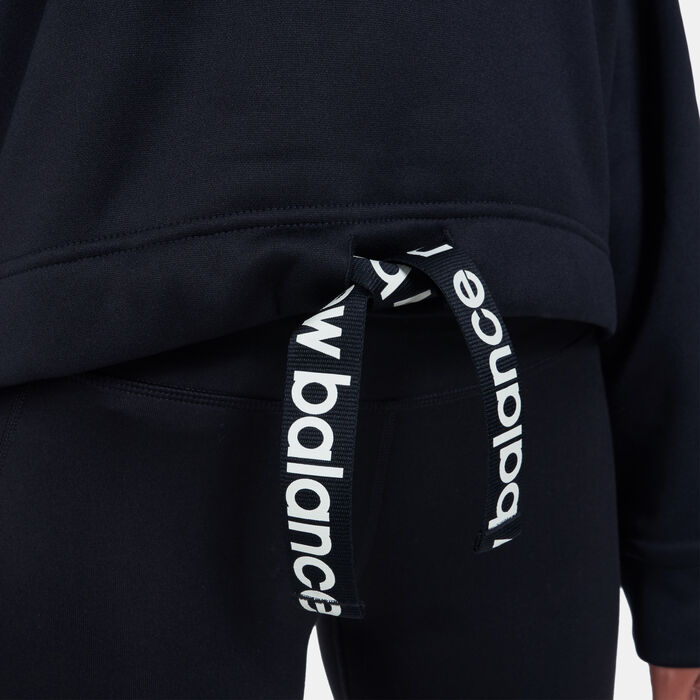 New Balance Women's Relentless Performance Fleece Layer Hoodie Black image number 3