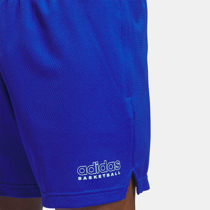 adidas Men's Select Basketball Shorts Blue adidas Men's Select Basketball Shorts Blue image number 3