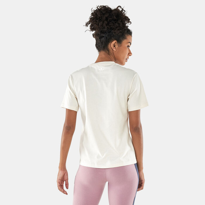 adidas Originals Women's Modern B-Ball T-Shirt Beige adidas Originals Women's Modern B-Ball T-Shirt Beige image number 1