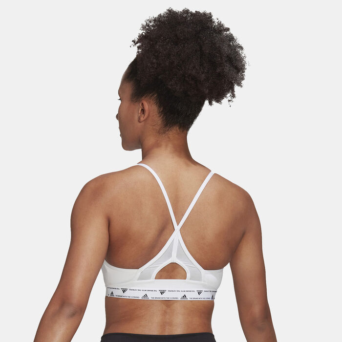adidas Women's Aeroreact Training Sports Bra White adidas Women's Aeroreact Training Sports Bra White image number 0