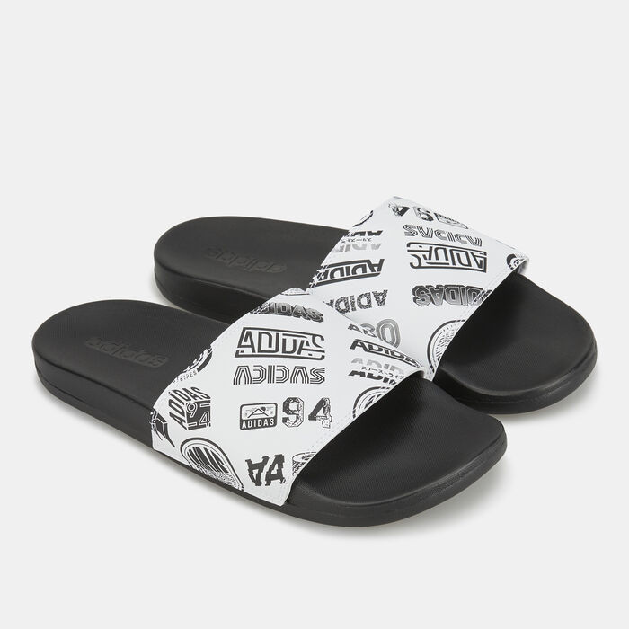 adidas Adilette Comfort Slides White adidas Adilette Comfort Slides White image number 0