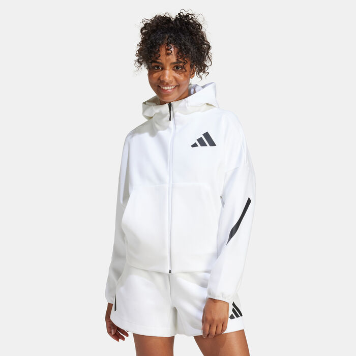 adidas Women's Z.N.E. Hoodie White image number 0
