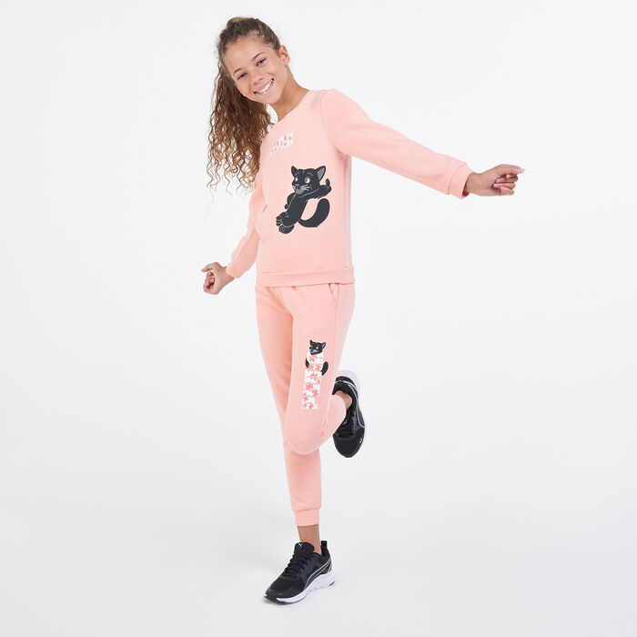 PUMA Kids' Paw Sweatshirt Pink image number 2