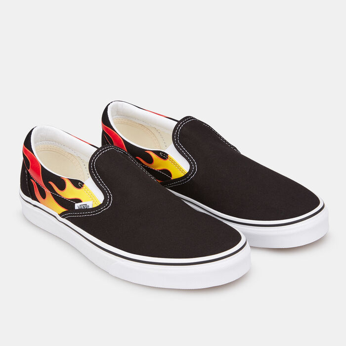 Vans Flames Slip-On Shoe Black Vans Flames Slip-On Shoe Black image number 1