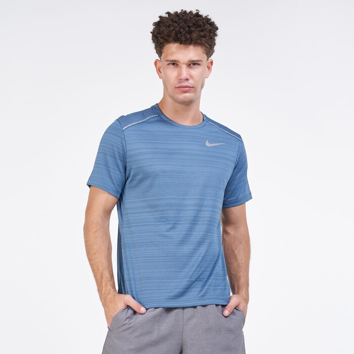 Nike Men's Dri-FIT Miller Running T-Shirt Blue Nike Men's Dri-FIT Miller Running T-Shirt Blue image number 0