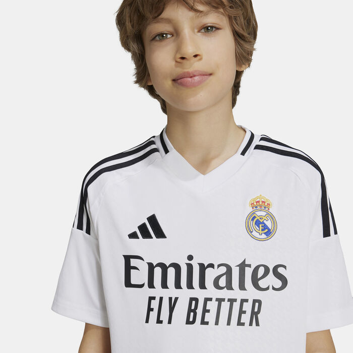 adidas Kids' Real Madrid Home Football Jersey - 2024/25 White adidas Kids' Real Madrid Home Football Jersey - 2024/25 White image number 3