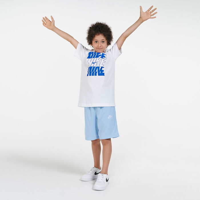 Nike Kids' Sportswear Jersey Shorts Blue Nike Kids' Sportswear Jersey Shorts Blue image number 2
