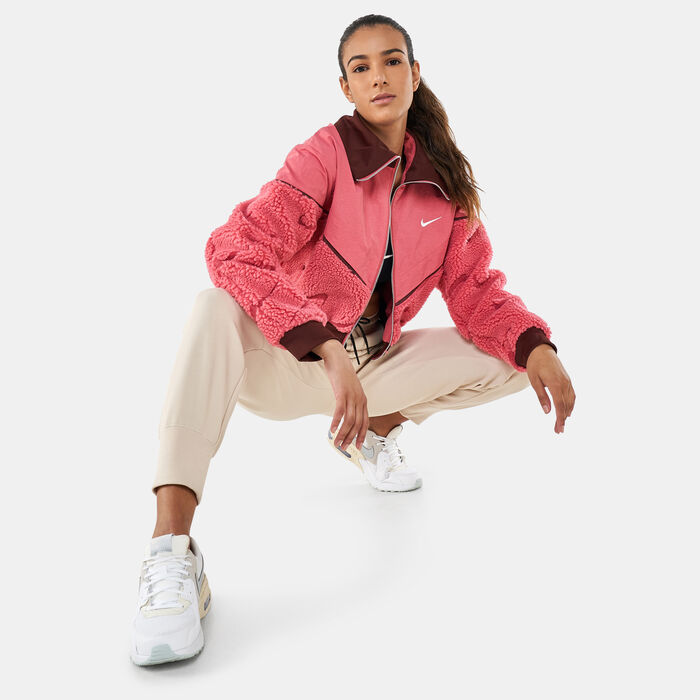 Nike Women's Sportswear Icon Clash Fleece Jacket Pink image number 2