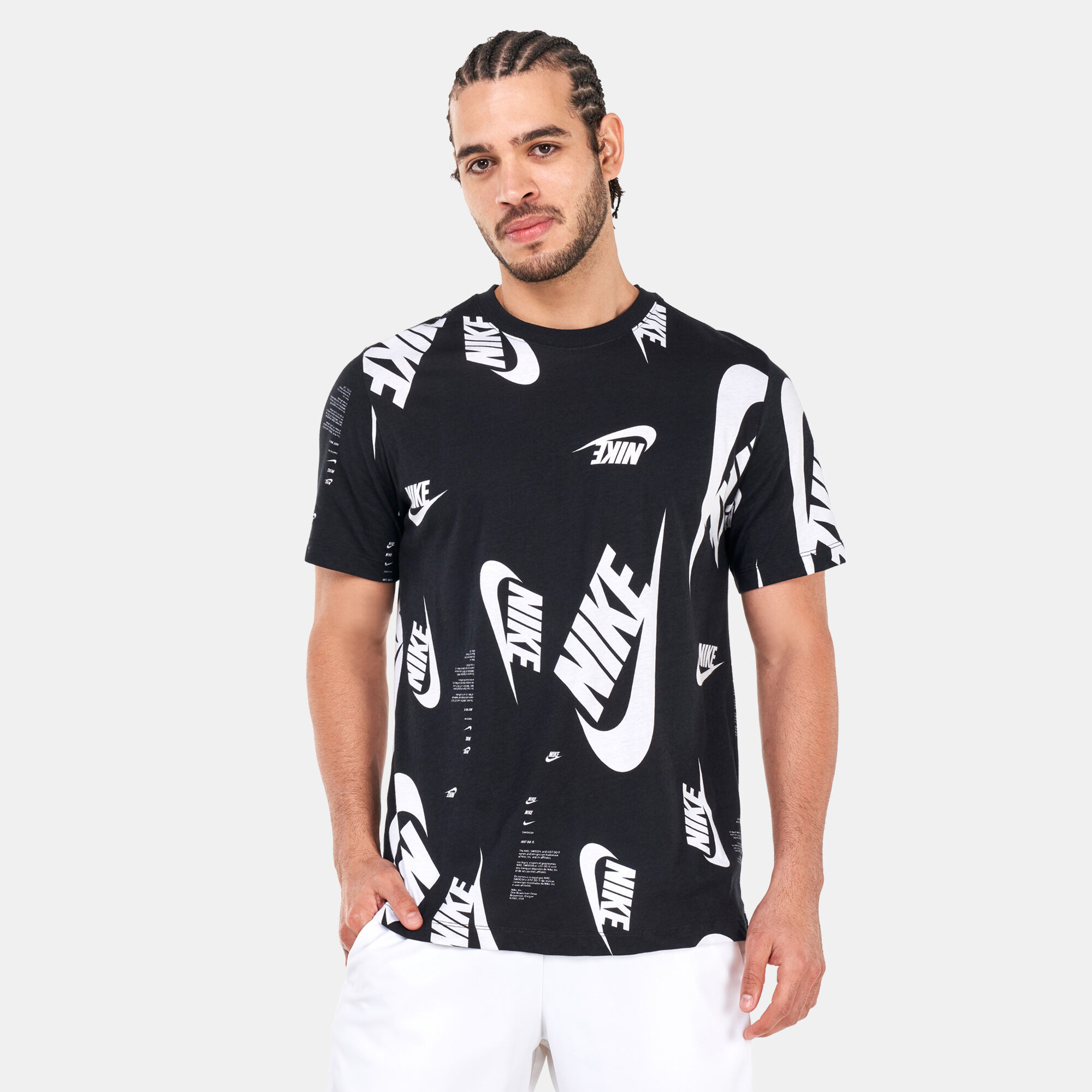 Men s Sportswear Allover Print T Shirt Black Nike in Qatar SSS