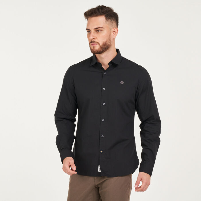 Timberland Men's Eastham River Poplin Solid Shirt Black Timberland Men's Eastham River Poplin Solid Shirt Black image number 0