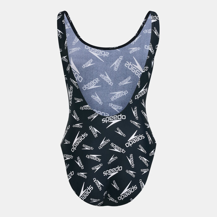 Speedo Women's Deep U-Back Swimsuit Black Speedo Women's Deep U-Back Swimsuit Black image number 1
