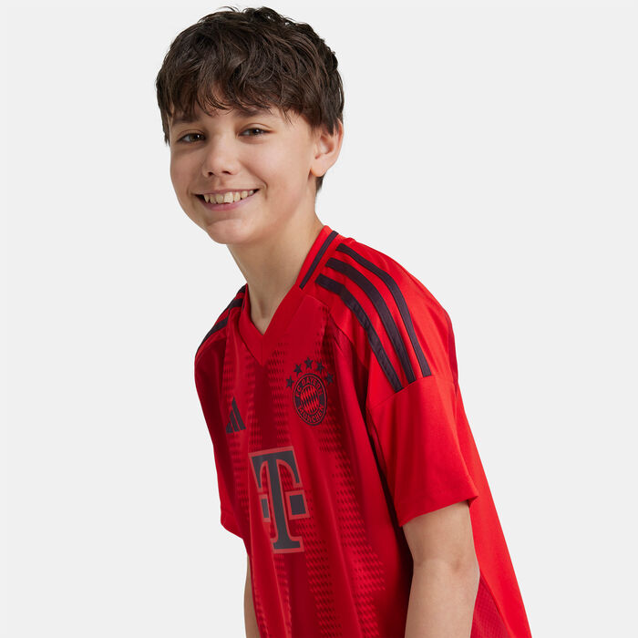 adidas Kids' Bayern Munich Replica Home Football Jersey - 2024/25 Red image number 2
