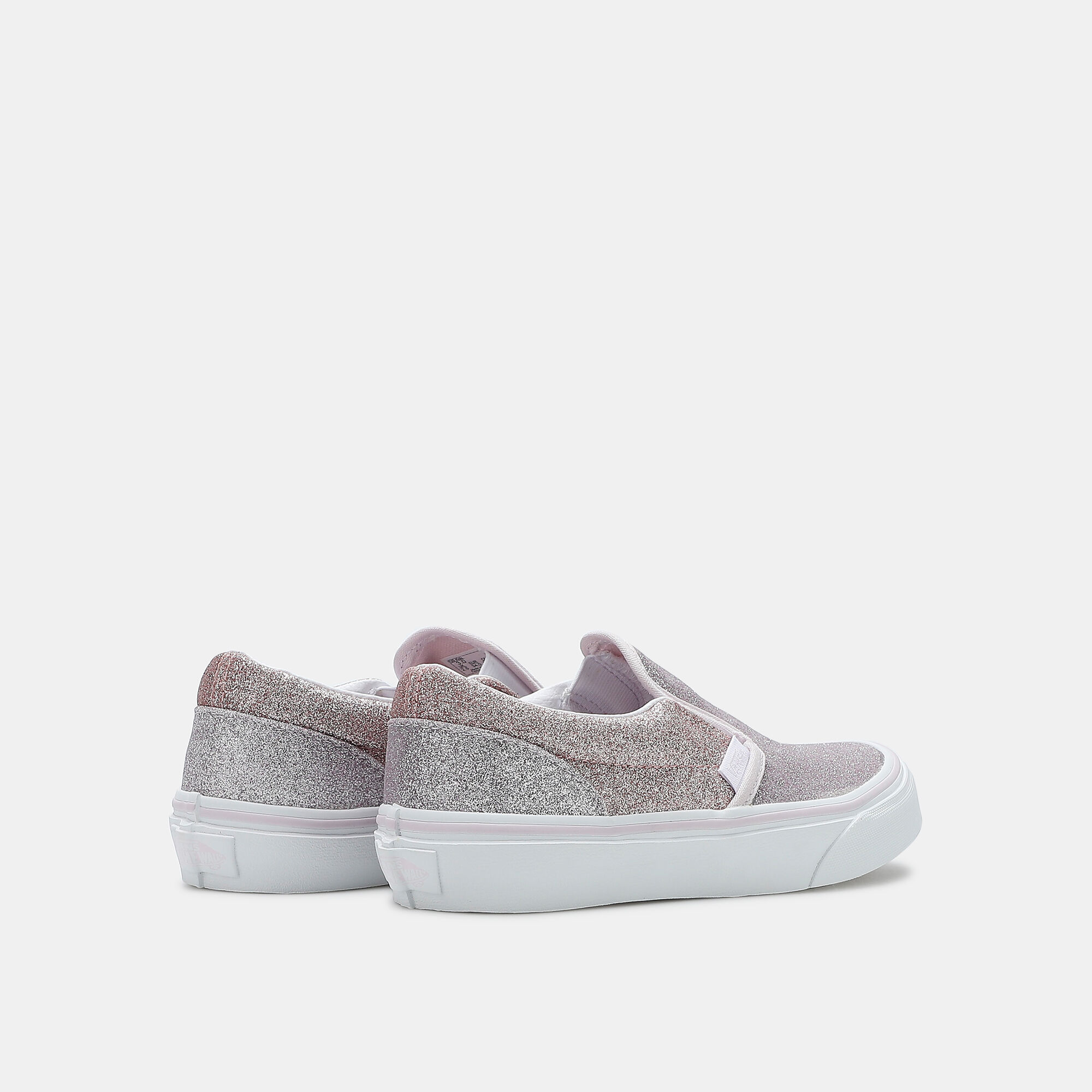 Kids 2 Tone Glitter Classic Slip On Unisex Shoe Pink Vans in Qatar SSS