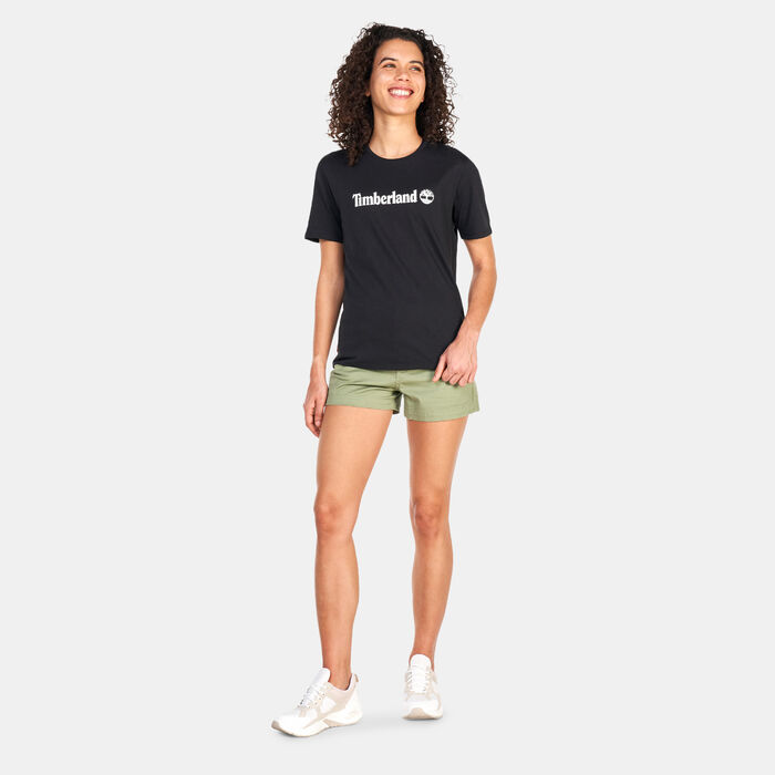 Timberland Women's Linear Logo T-Shirt Black Timberland Women's Linear Logo T-Shirt Black image number 2