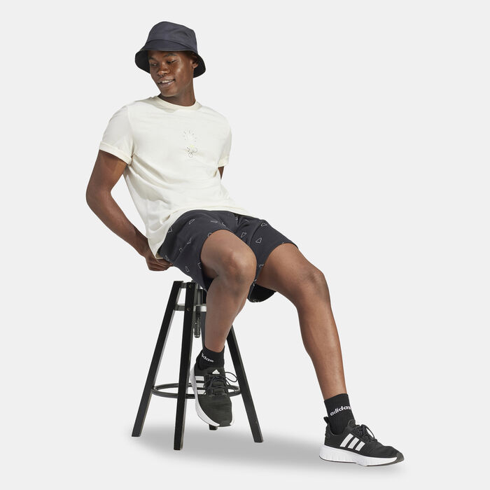 adidas Men's Seasonal Essentials Monogram Graphic Shorts Black adidas Men's Seasonal Essentials Monogram Graphic Shorts Black image number 2