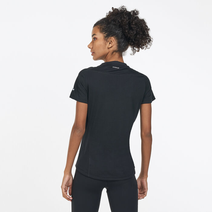adidas Women's Run Logo T-Shirt Black adidas Women's Run Logo T-Shirt Black image number 1