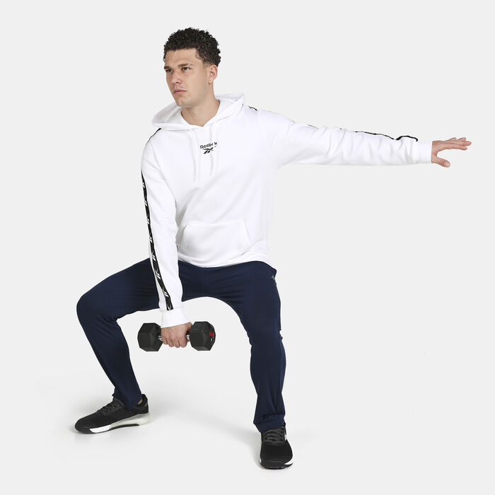 Reebok Men's Training Essentials Tape Hoodie White image number 2