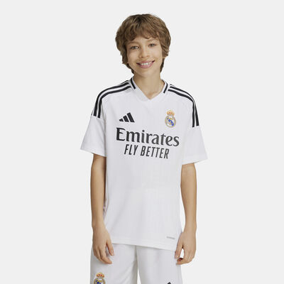 adidas Kids' Real Madrid 24/25 Home Football Jersey  White