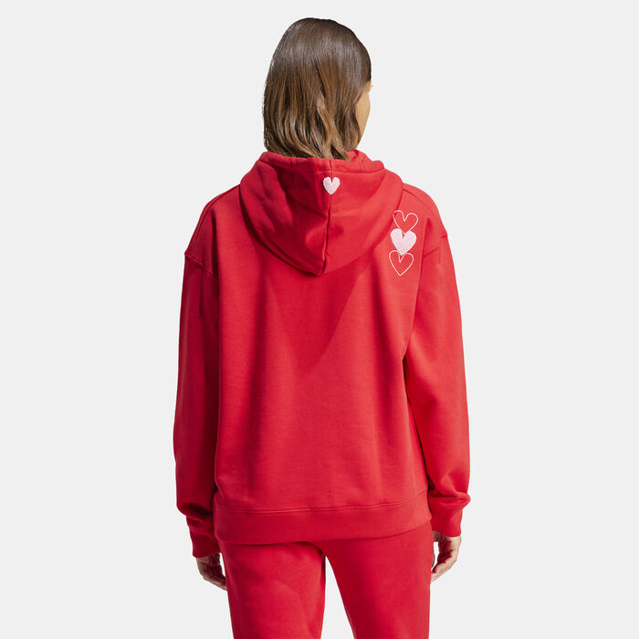 adidas Originals Women's Valentines Hoodie Red adidas Originals Women's Valentines Hoodie Red image number 1