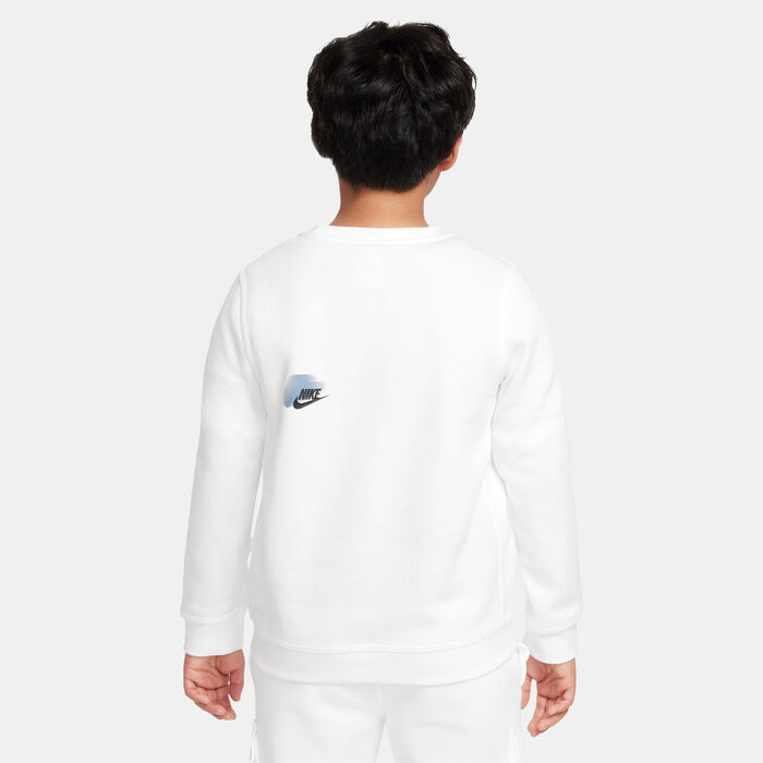 Nike Kids' Sportswear Standard Issue Sweatshirt White Nike Kids' Sportswear Standard Issue Sweatshirt White image number 2