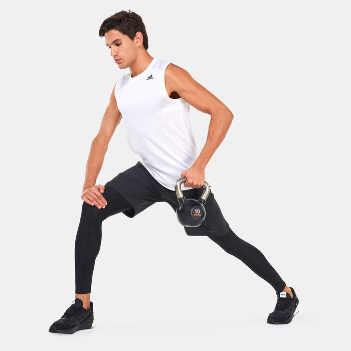 adidas Men's Techfit AEROREADY Training Long Tights Black image number 2