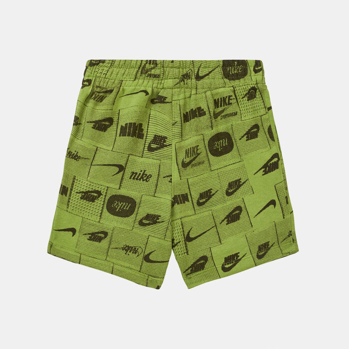 Nike Kids' Sportswear Club Allover Shorts (Younger Kids) yellow Nike Kids' Sportswear Club Allover Shorts (Younger Kids) yellow image number 1