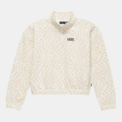 Vans Kids' Printed Half-Zip Jacket Beige