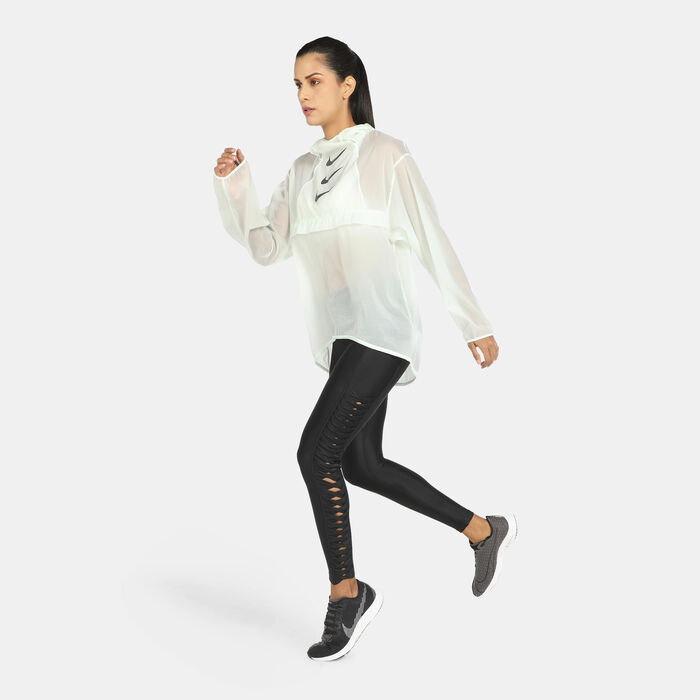 Nike Women's Run Division Pullover Packable Jacket Green Nike Women's Run Division Pullover Packable Jacket Green image number 2