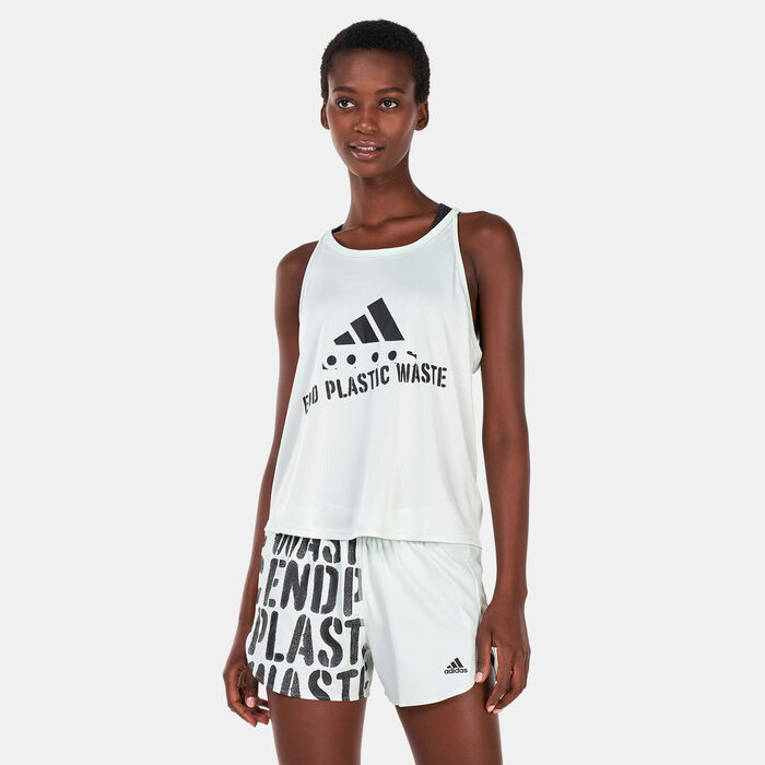 adidas Women's Run Fast Running Tank Top Green adidas Women's Run Fast Running Tank Top Green image number 0