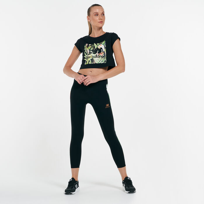 New Balance Women's Essentials Botanical T-Shirt White image number 2