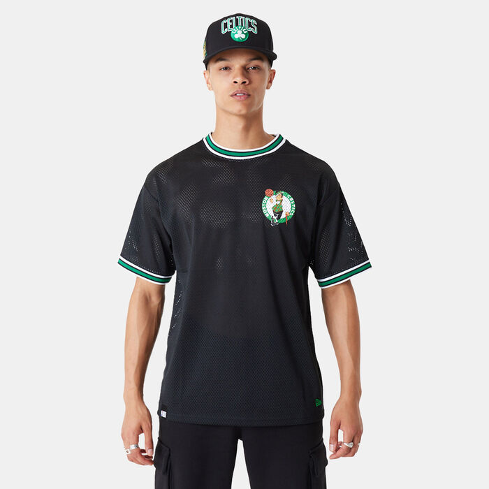New Era Men's Boston Celtics NBA Mesh T-Shirt Black image number 0