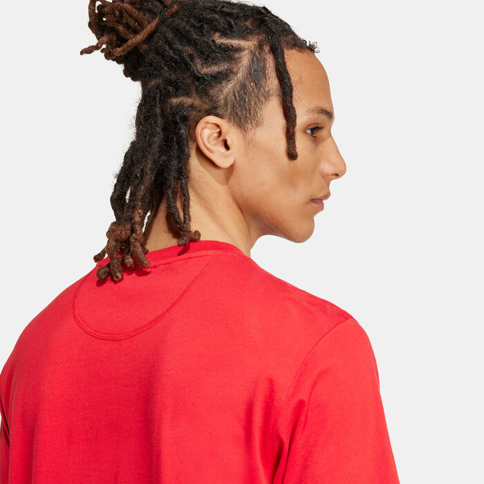 adidas Originals Men's Trefoil Essentials T-Shirt Red adidas Originals Men's Trefoil Essentials T-Shirt Red image number 3