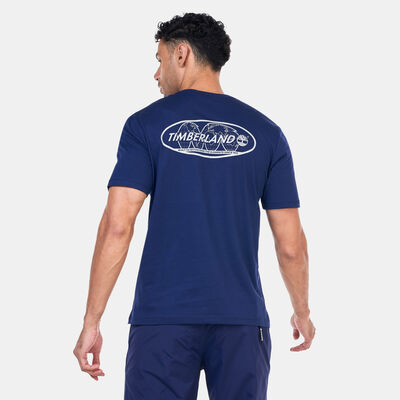 Timberland Reflective Logo T-Shirt Blue Timberland Reflective Logo T-Shirt Blue