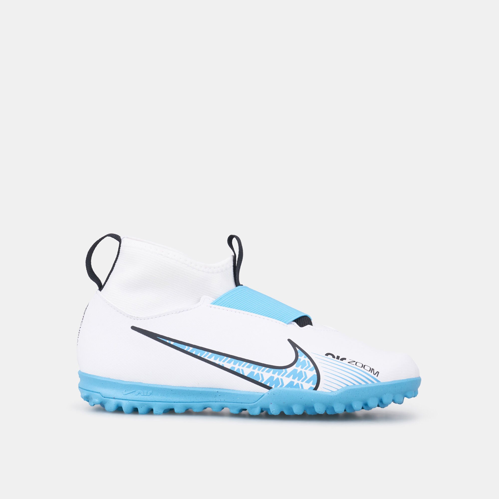 Kids Mercurial Superfly 9 Academy Turf Ground Football Shoes White Nike in Qatar SSS