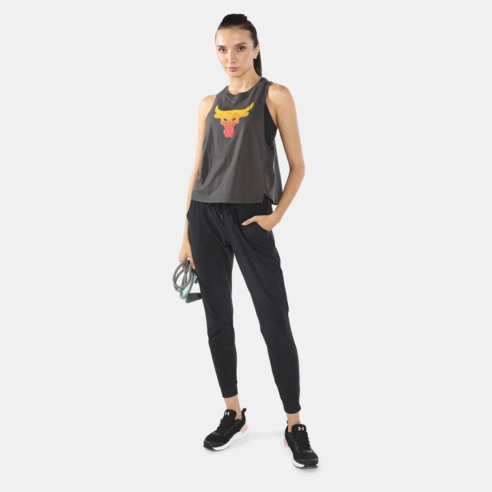 Under Armour Women's Project Rock Bull Tank Top Grey image number 2