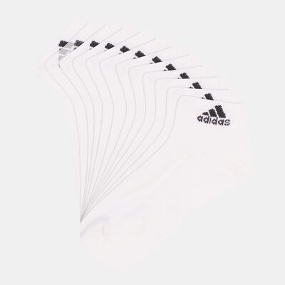 adidas Men's Cushioned Sportswear Ankle Socks (6 Pack) White
