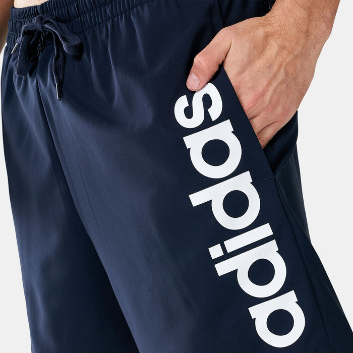 adidas Men's AEROREADY Essentials Chelsea Linear Logo Shorts Grey adidas Men's AEROREADY Essentials Chelsea Linear Logo Shorts Grey image number 3